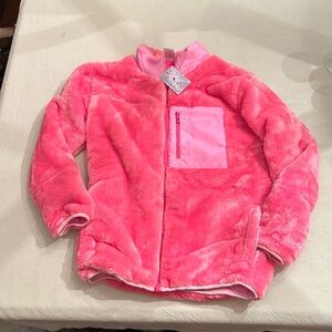 Tommy Bahama Pink Full Zip Fleece Jacket size XL 14